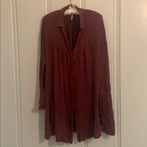 FP gauzy button down